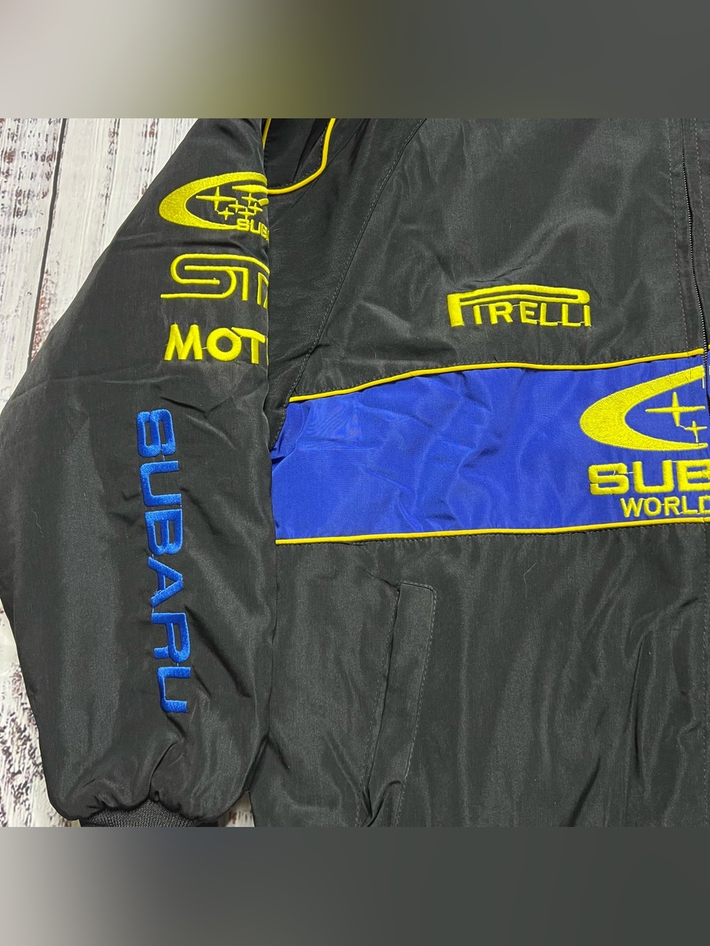 Jackets 4 Racing Subaru Black & Blue Racing Puff Jacket - Picture 6 of 16